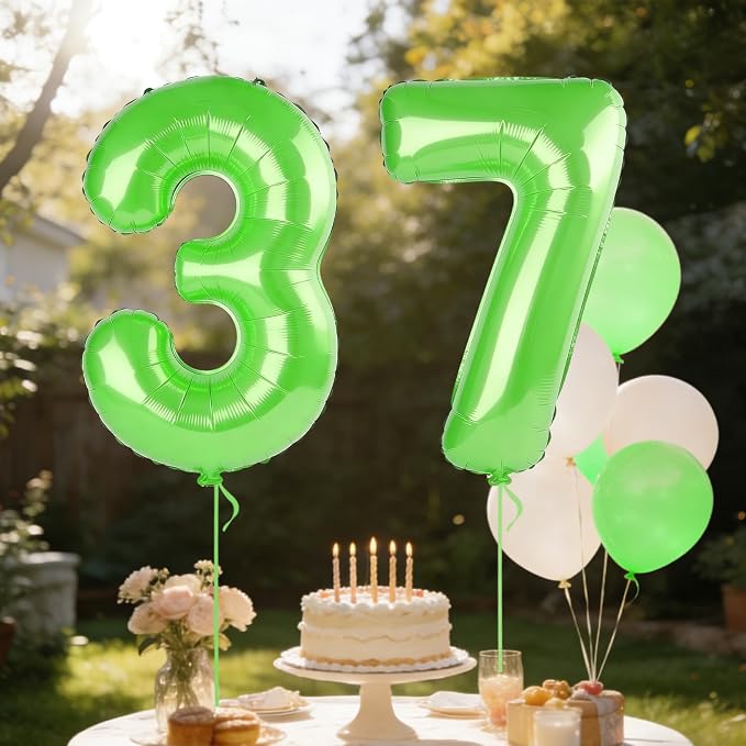 40 Inch Number 37 Balloons for 37th Birthday Party Decorations, 0-100 Fruit - Image 3