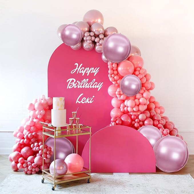 HILAVO 12PCS Pearl Pink Round Foil Balloons - Image 7