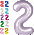Lilac Number 2 Balloon 40 inch, Lavender Birthday Party Balloons Decorations | by Upgesy