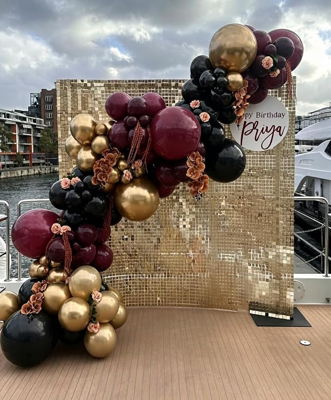 Burgundy Balloon Garland Arch Kit 162Pcs - Image 7