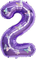 40 Inch Purple Number 2 Balloon by GLASNES