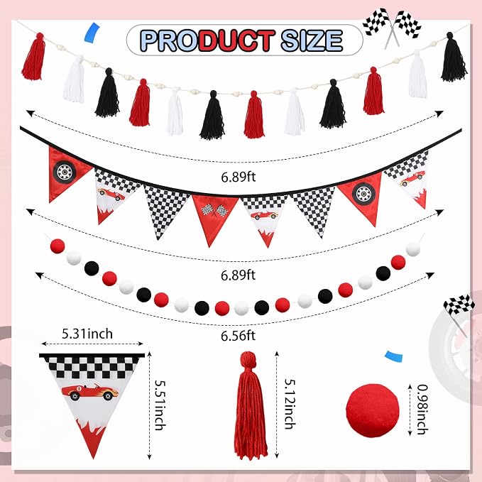 Hahafelt 4 Pcs Baby Shower Party Decoration Kit Pennant Bunting Banner Tassel - Image 2