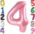 40 Inch Pastel Pink Number 4 Balloon, 4th Birthday Party Decorations | 40 Inch by Hadoife