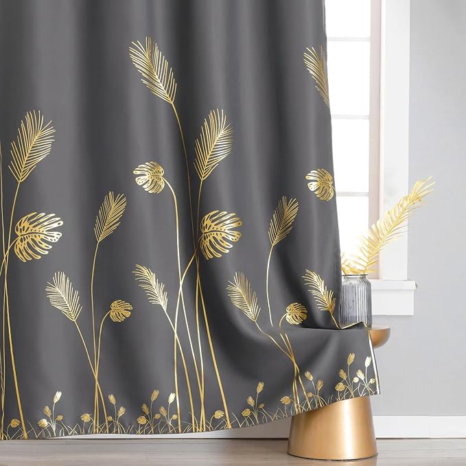Blackout Curtains for Bedroom Living Room Palm Tree and Wheat Pattern Thermal - Image 7