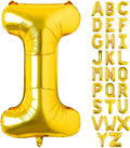Lovoir 40 Inch Large Gold Letter I Balloons Big Size Jumbo Mylar Foil Helium by Lovoir