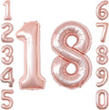 Rose Gold Number 18 Balloon 40 Inch, Shiny Foil by Unknown