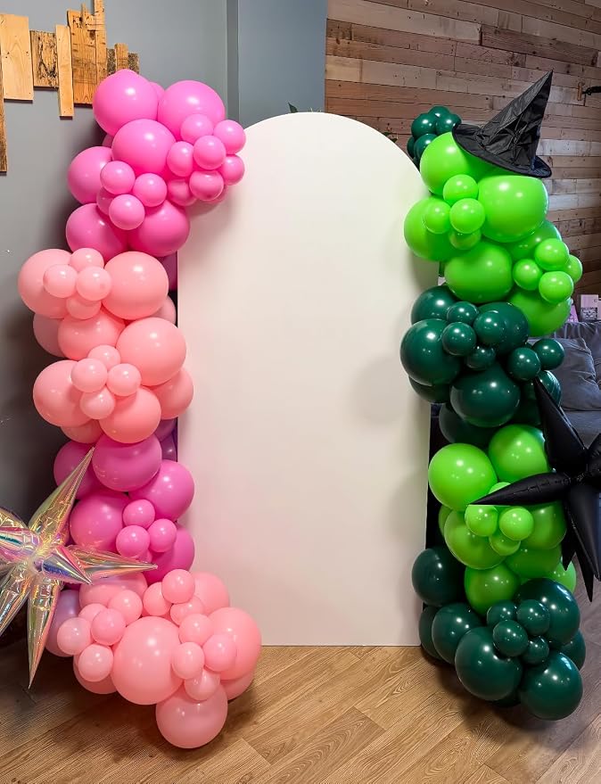 Pink and Green Balloon Garland Arch Kit, Witch Themed Party Decor | 140 Pcs - Image 6