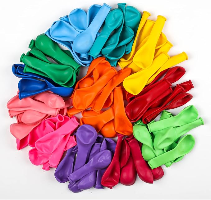Voircoloria 105pcs Colorful Rainbow Party Latex Balloons, 12inch | - Image 2