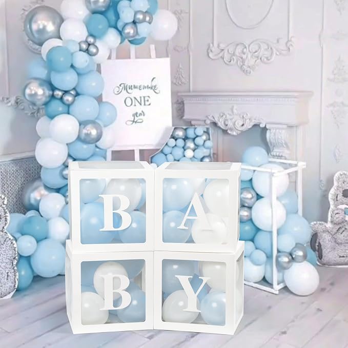 Voircoloria Baby Shower Decorations, Includes 36 Balloons & Adhesive Dots | - Image 5