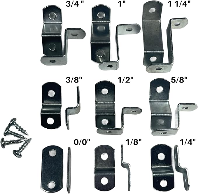 Canvas Clips for Picture Framing Screws Included 15 per Pack ( Choose Your Offset Size ) by E.H.C. (3/4" Offset)