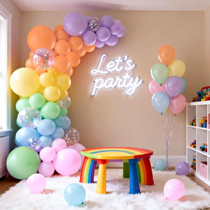 Pastel Balloon Arch Kit, Pastel Rainbow Balloon Arch Kit, Party Decor | Red - Image 7