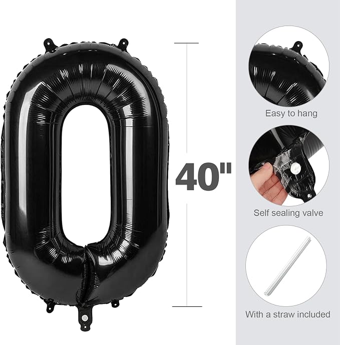 Number Balloons Black 7 Balloon 40 inch - Image 5