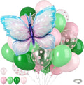 Pink And Green Balloons, Light Pink Green Balloons, Transparent Flower Printed by Paready