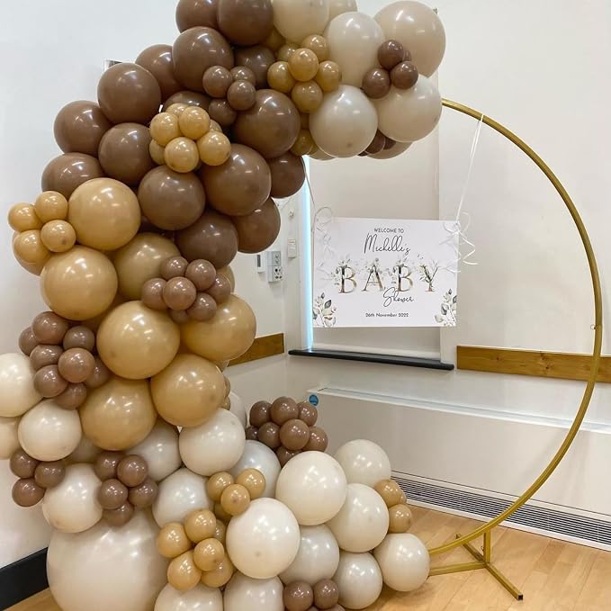 Brown and Gold Balloons, Latex Helium Balloon - Image 3