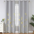 Light Grey Blackout Curtains for Bedroom, Thermal Insulated Window Drapes by ESTELARTEXTILER