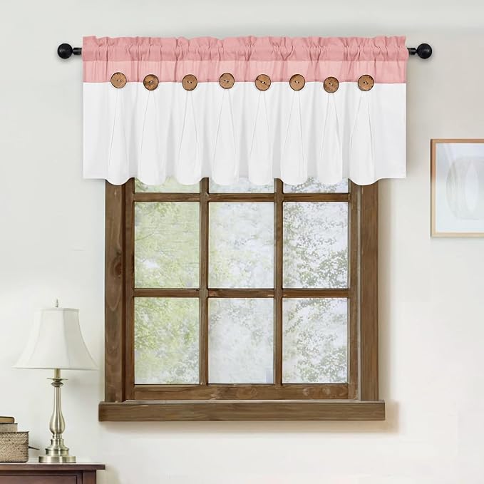 Farmhouse Valance Curtains, Boho Cotton Linen Kitchen Valance, Country Rod - Image 6
