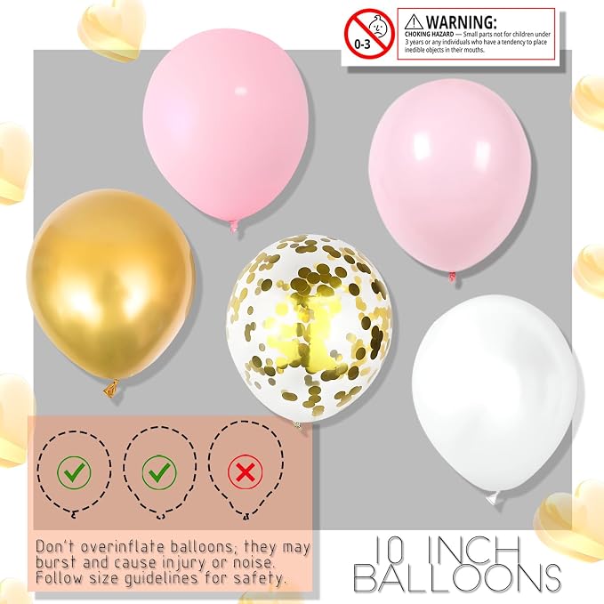 Pink Gold Balloon Column Stand Kit - Image 3