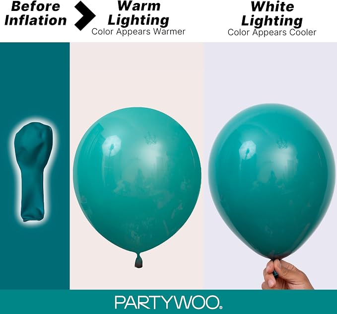 PartyWoo Slate Blue Balloons 140pcs Dusty Blue Boho Neutral Color | 18 12 10 5 - Image 3
