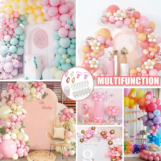 38-in-1 Balloon Arch Garland Kit, 6 Rolls 98ft Tape Strips, 6 Rolls 600 Glue - Image 7