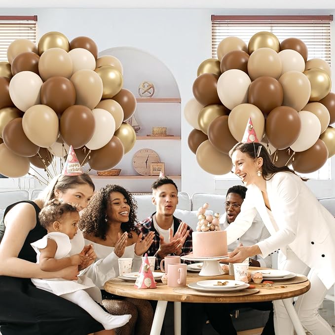 60pcs Brown Balloons 12inch - Image 6