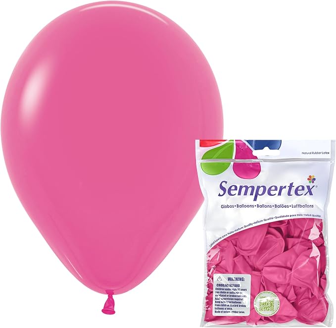 Sempertex Deluxe Fuchsia Balloons, 11 Inch, vibrant color, by Sempertex
