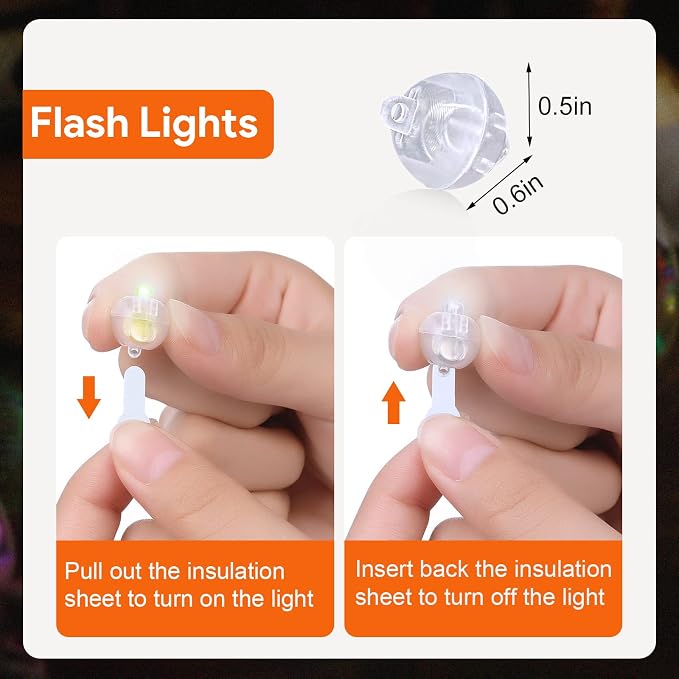 100pcs Balloon Lights, Long Standby Time Mini Ball Light, Round LED Multicolor - Image 3