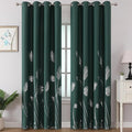 Green Blackout Curtains for Living Room 90 Inch Length 2 Panels Set, Room by ESTELARTEXTILER