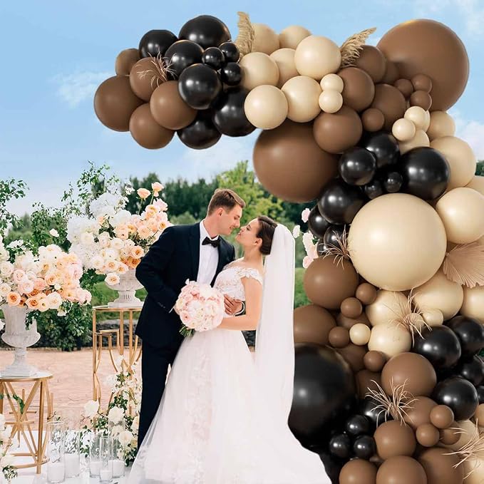 MEBAY Black Brown Nude Balloon Garland Arch Kit, Wild West Country Birthday - Image 4