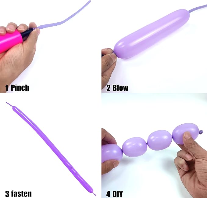 Pastel Long Balloons Premium 260 Twisting Animals Magic Balloons - Image 5