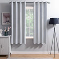 MIULEE Velvet Curtains Greyish White 52 x 63 Inch Length Set of 2 | Grommet by MIULEE