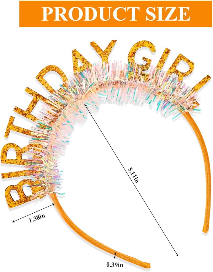CIEHER Birthday Girl Headband Birthday Crown - Image 5