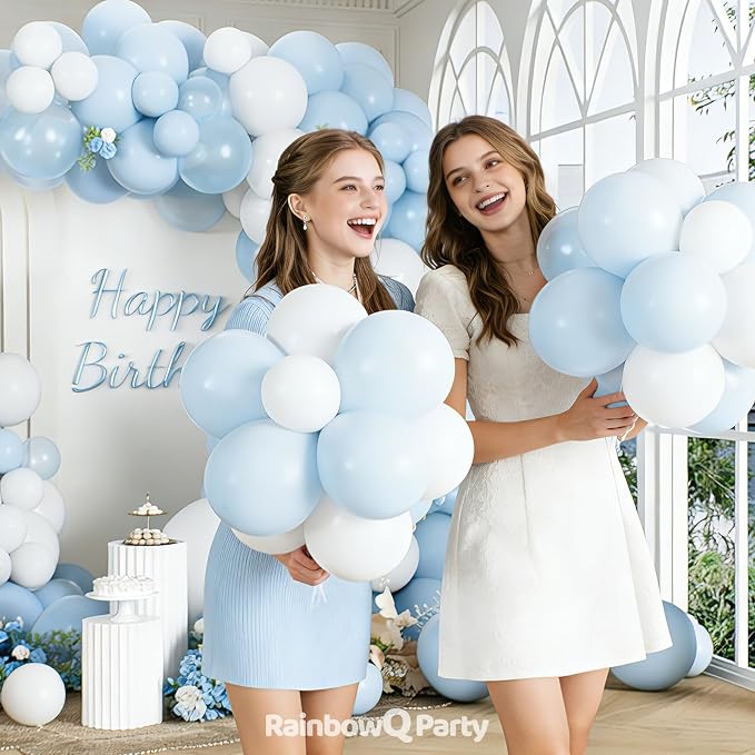 RainbowQ 165 Pcs Light Blue Balloons Arch Kit Different Sizes Garland | Pastel - Image 5