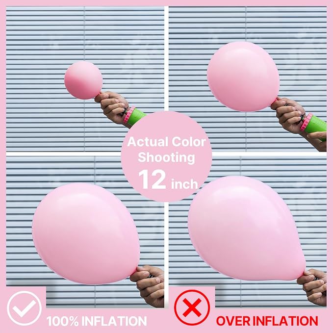 PartyWoo Light Pink Balloons 101pcs Pastel Pale Baby Pink Color | Balloons - Image 3