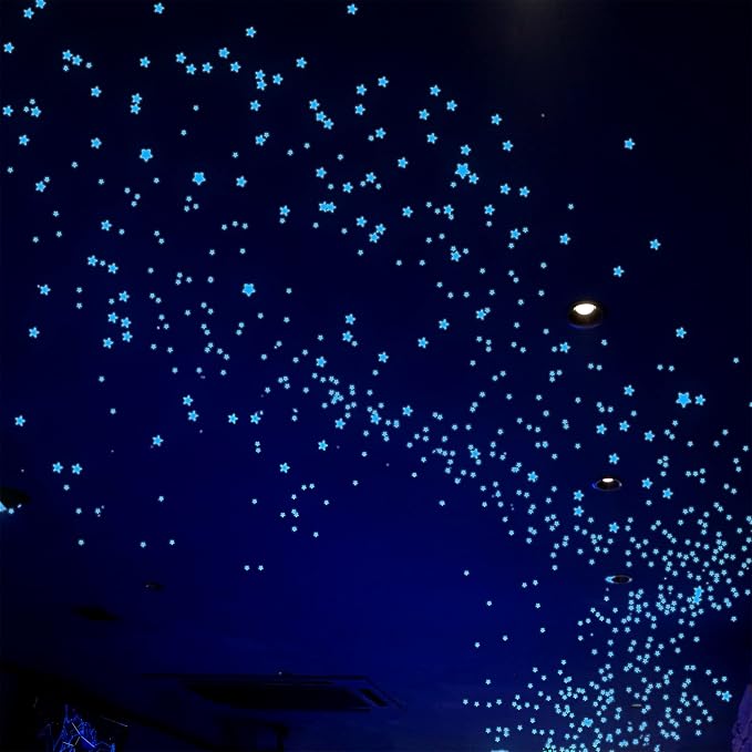 Glow in The Dark Stars for Ceiling Decal Decor 633 Pcs Realistic 3D Sticker | by Unknown