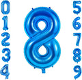 Number 8 Balloons for 8th Birthday Party Decorations, 0-100 Large No.8 Balloons by Joycard