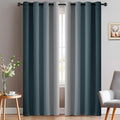 Yakamok Ombre Curtains Stone Blue and Greyish White by Yakamok