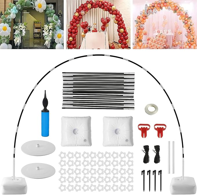 Balloon Arch Kit, 10Ft Width & 9Ft Height Adjustable | Balloon Arch Stand by Kaucytue