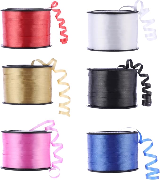 100 Yards Curling Ribbon-Balloon 6PCS Ribbon-Balloon String by Unknown