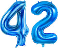Number 42 Balloons for 42nd Birthday Party Decorations, 0-100 Large No.42 by Joycard