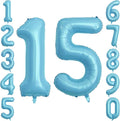 Pearlescent Blue Number 15 Balloon 40 Inch, Large Light Blue Foil 15th Birthday by Unknown