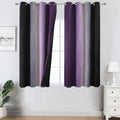 Black and Purple Ombre Blackout Curtains 45 Inch Length 2 Panels, Full Room by ESTELARTEXTILER