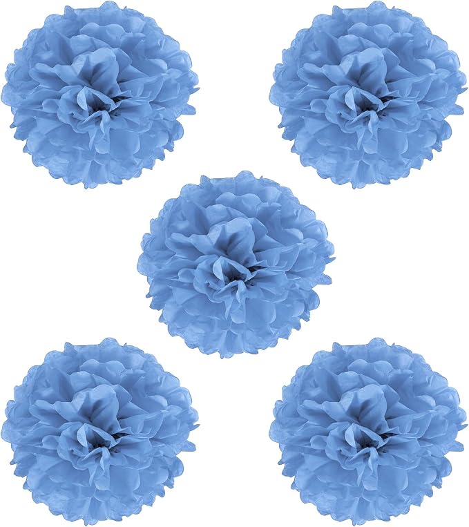PATIKIL 8" Tissue Pom Poms Flowers, 5 Pack Paper Flower Ball by PATIKIL
