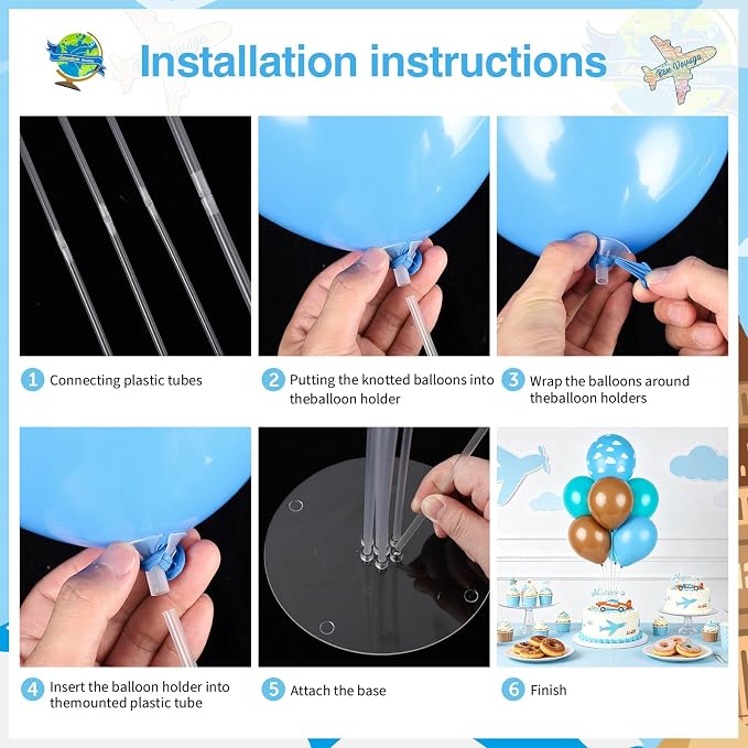 12 Sets Balloon Stand Kit For Table Balloon Sticks - Image 4