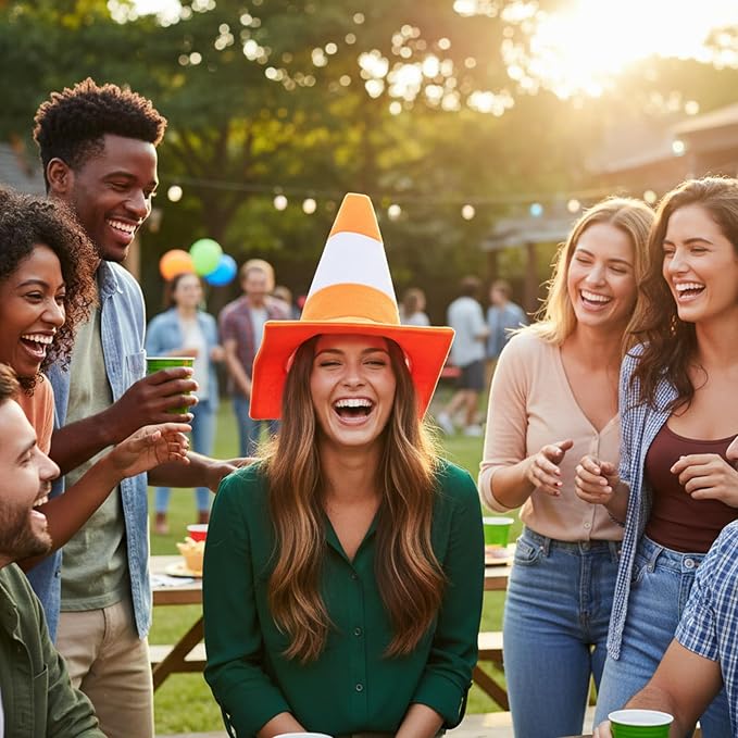 Traffic Cone Hat Crazy Hats for Adults Women Men, Funny Hats Novelty Silly - Image 7