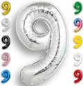Silver Number Balloon 9 Mylar Foil Balloons 16 inch Small by Unknown