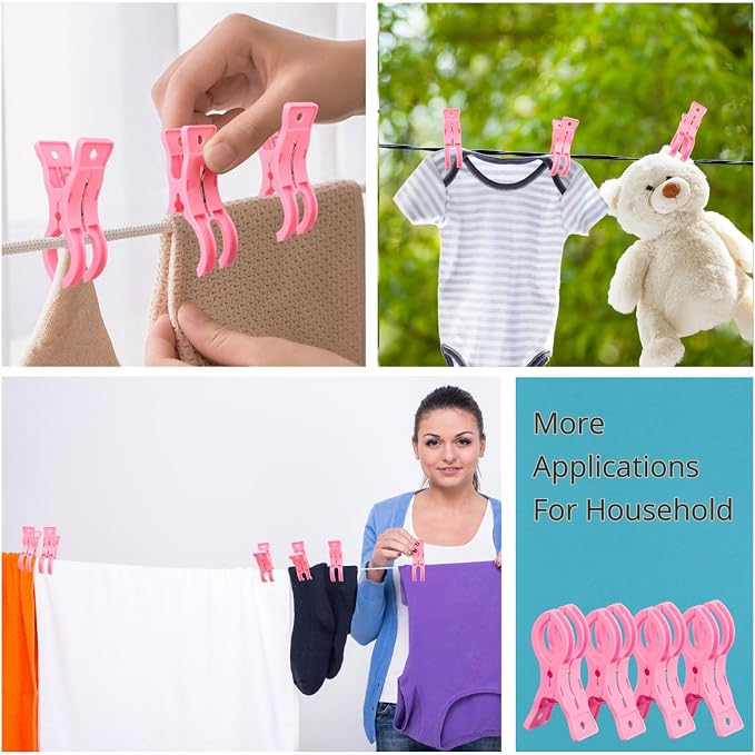 Miliocry 10 Pack Large Balloon Arch Clips Plastic Pink Backdrop Spring Clamps - Image 6