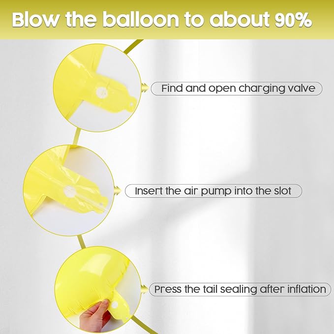 3 Balloon - Macaron Yellow Birthday Number Balloons, 40 Inch Decorations | - Image 6