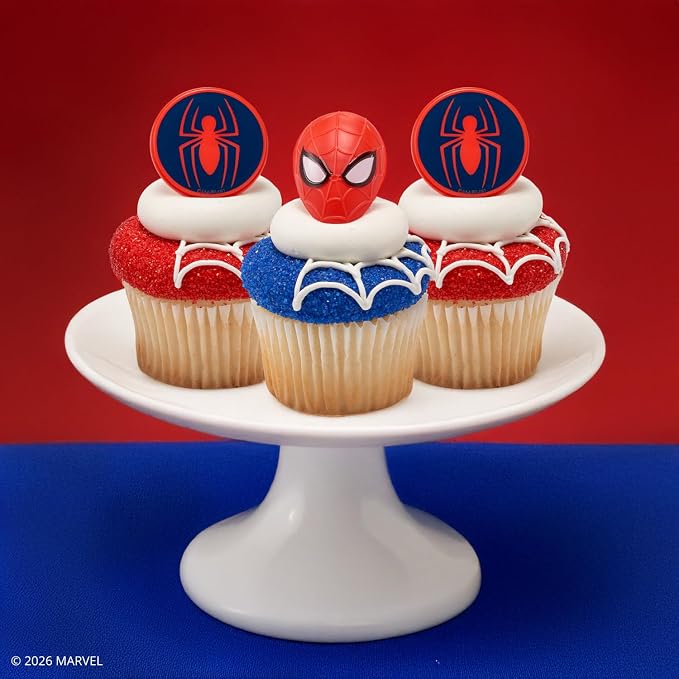 DecoPac Marvel's Spider-Man™ Spider and Mask Rings, Spider-Man Cupcake - Image 2