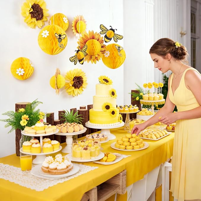 Paper Jazz Sunflower Party Honeycomb Decoration Bee Decorations - Image 7