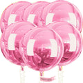 PartyWoo Pearl Pink Large Round Giant 4D Jumbo Foil Balloons 6pcs 32 Inch | 32 by PartyWoo